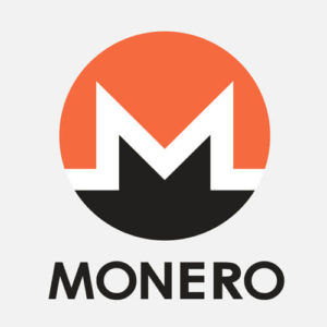 Monero XMR open-source cripto currency on blockchain technology vector, icon, sign for print and web.