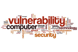 Vulnerability word cloud concept