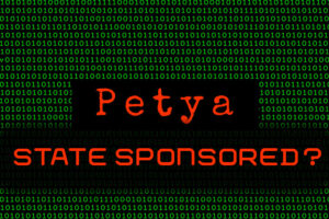 The Petya and binary code. the Petya and ransomware concept Security.
