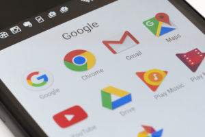 Google logo in mobile phone