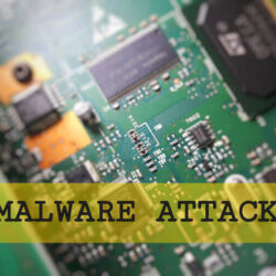 Computer electronic board circuit with word malware attack