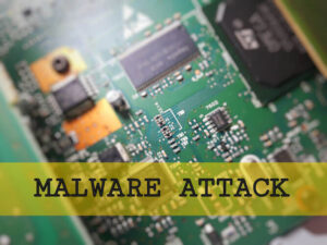 Computer electronic board circuit with word malware attack
