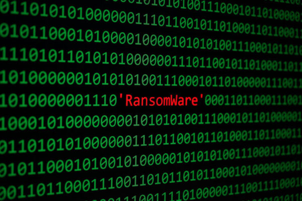 The RansomWare and Binary code, RansomWare Concept Security and Malware attack.