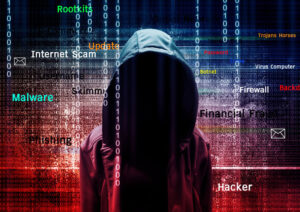 Computer hacker or Cyber attack concept background