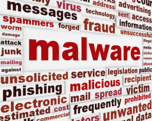 Malicious malware warning message.