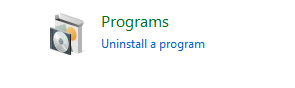 Uninstall program in Windows. 