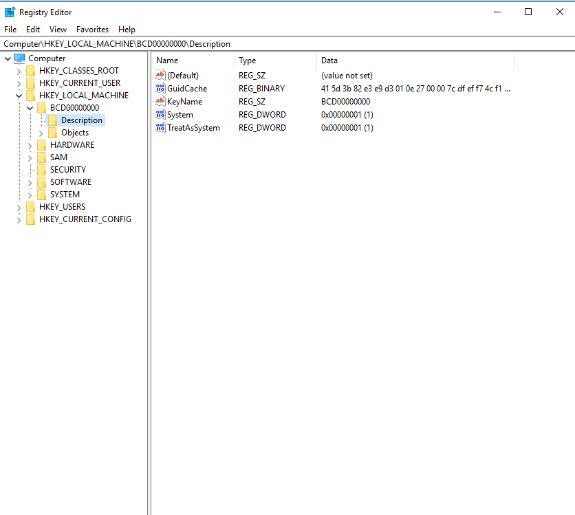 Windows Registry After Removing PUMA Ransomware