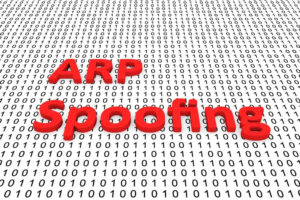 RP Spoofing as a binary code 3D illustration