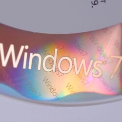 Windows 7 disc closeup