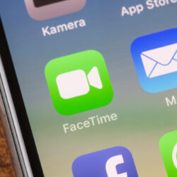 lose up to facetime app on the screen of an iPhone X with personalized background