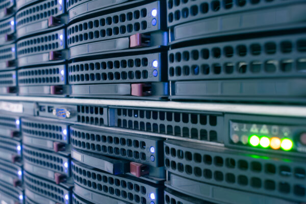 Network servers close-up